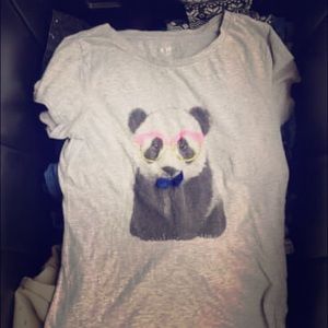 Cute Panda Shirt with Bow